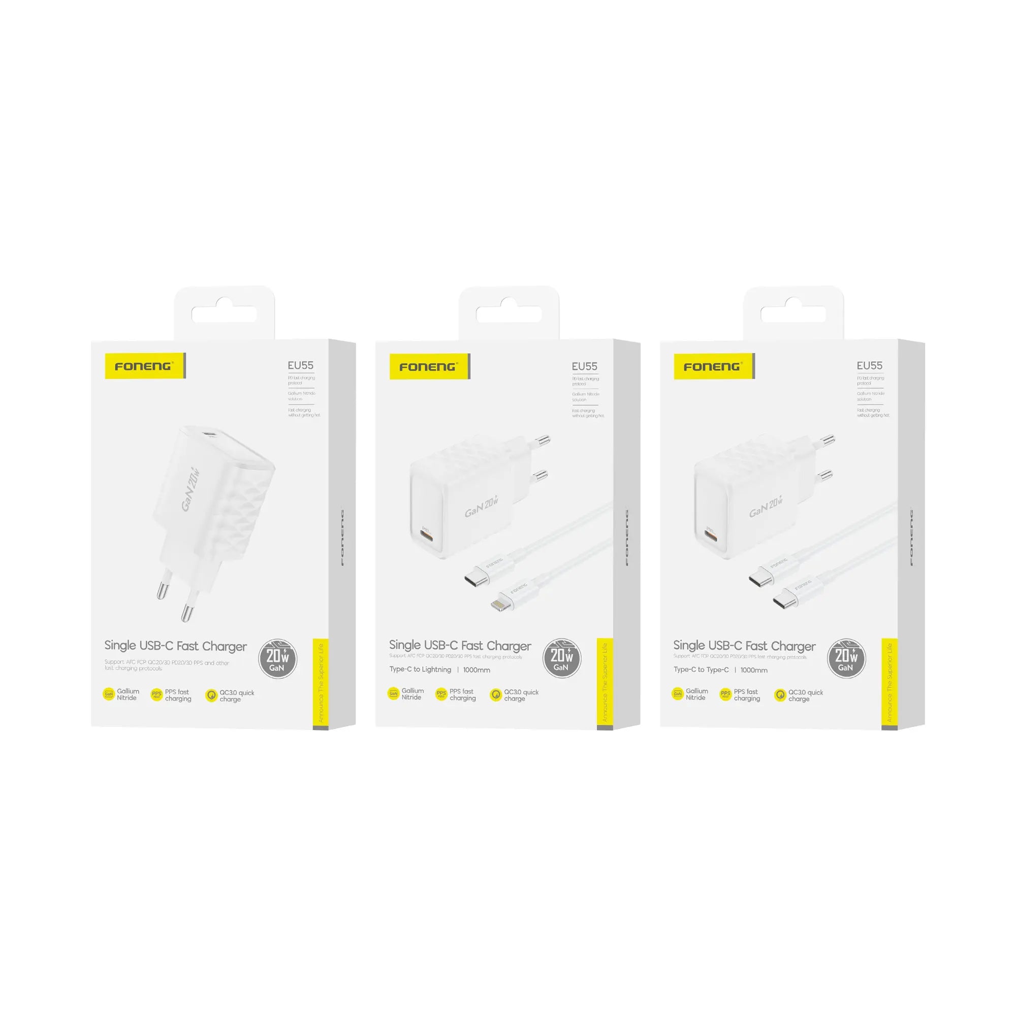 EU55 USB-C GaN Charger (PD20W)