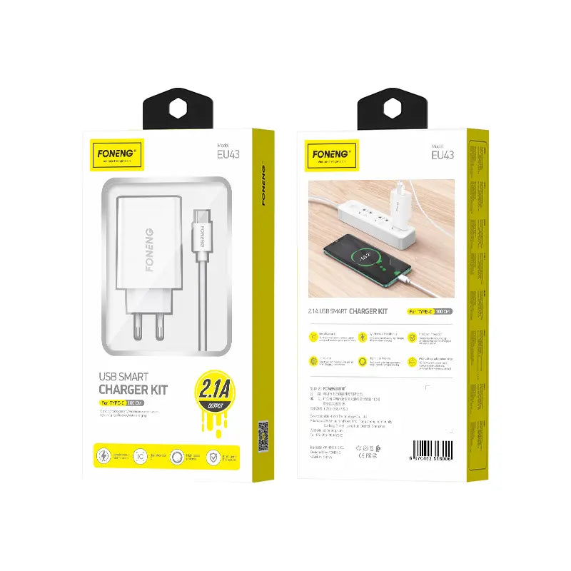 EU43 USB-A Charger (2.1A)