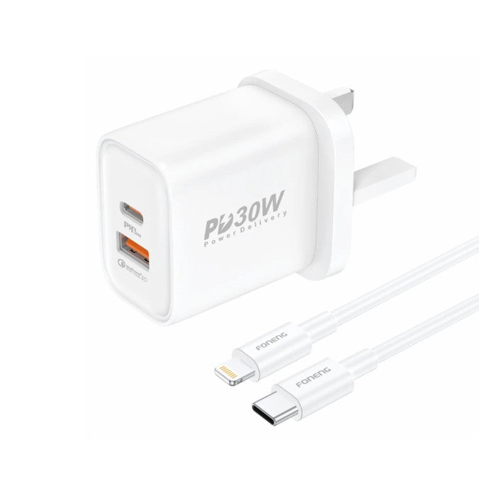 UK33 A+C 2-Port Fast Charger (30W PD)