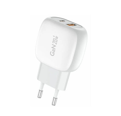 GaN EU41 A+C 2-Port Fast Charger (20W)