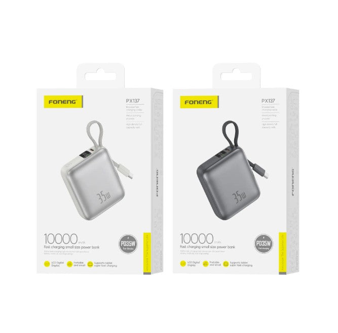 Batería externa PX137 de 10000 mAh con carga rápida (35W)
